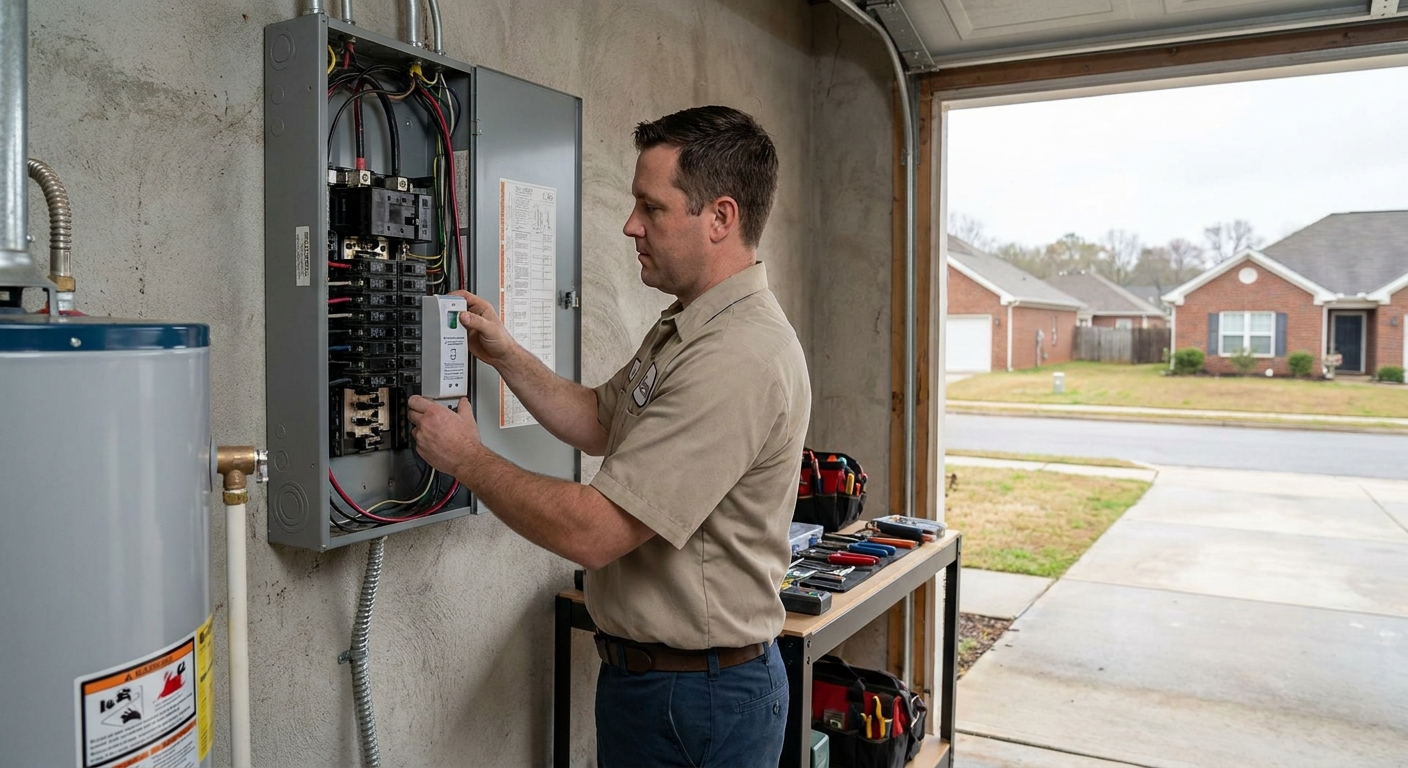 Surge protection installation for Greer homes to prevent electrical damage