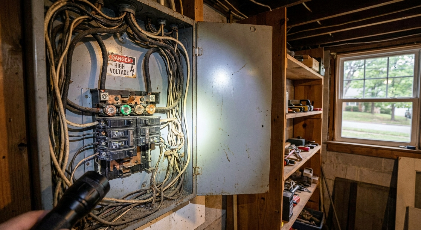 Old wiring replacement in Greer home to prevent electrical hazards and improve safety